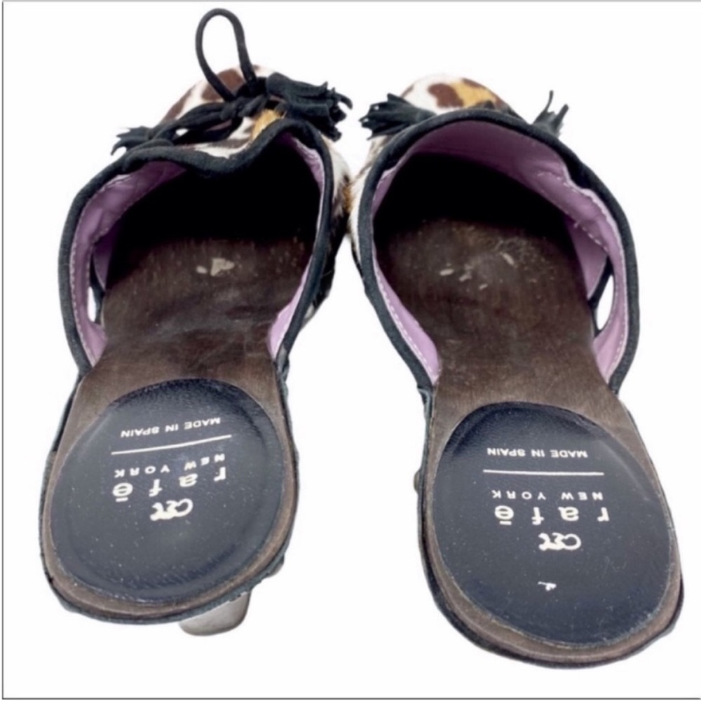 RAFE NEW YORK cowhide leopard clogs heels shoes EU 37 / 6.5 US - Picture 6 of 11